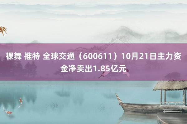 裸舞 推特 全球交通（600611）10月21日主力资金净卖出1.85亿元