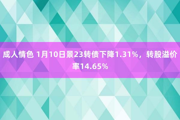 成人情色 1月10日景23转债下降1.31%，转股溢价率14.65%